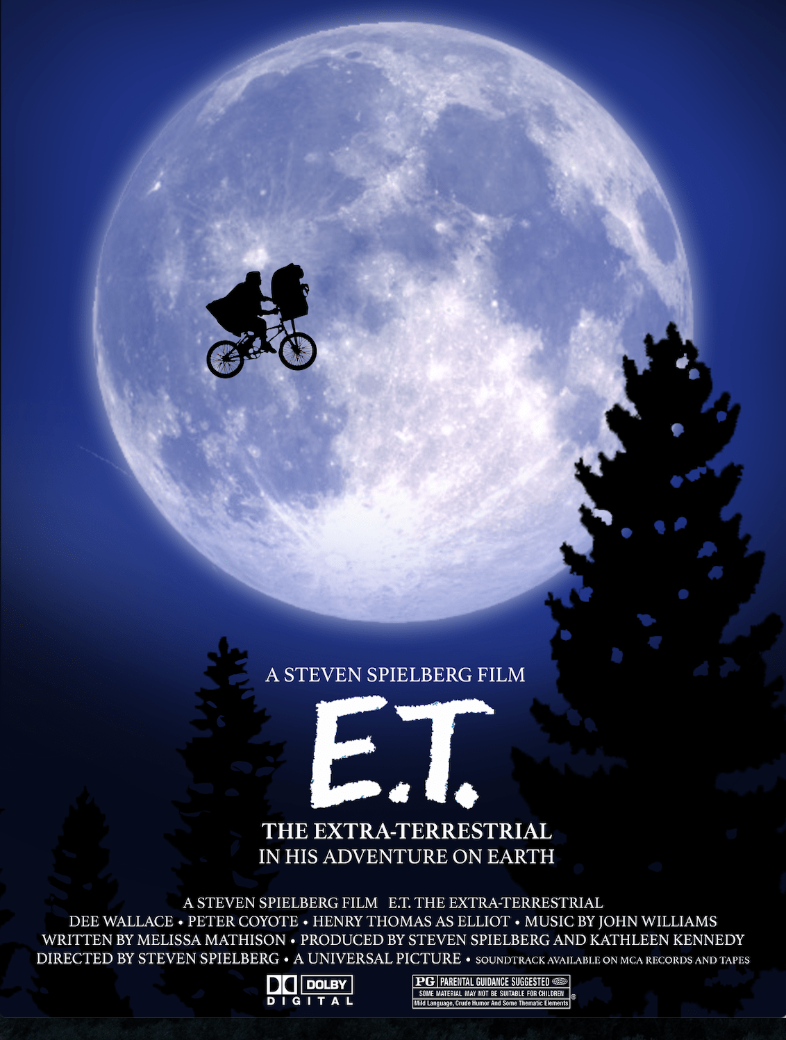 新品 E.T. ET 満月 自転車 名場面 スピルバーグ 映画 パロディ ロンT 